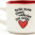 PALTO TASARIM Eksik Olma Çünkü Varlığın Çok Güzel Beyaz Venüs Kupa - Hediye Seramik Kupa 1