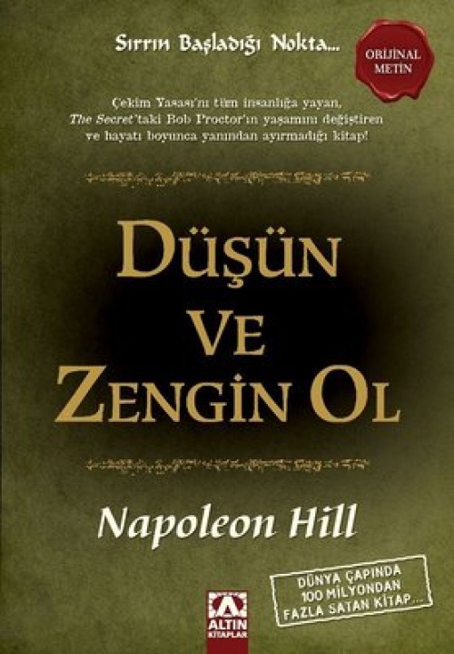 Düşün ve Zengin Ol Napoleon Hill  ALTIN KİTAPLAR