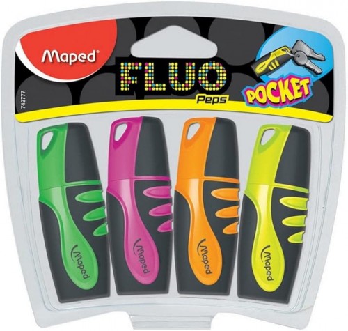 Maped 742777 Fluo Peps Mini Fosforlu Kalem 4 Lü
