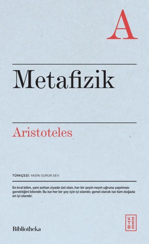Metafizik Aristoteles (Aristo)  KETEBE YAYINEVİ