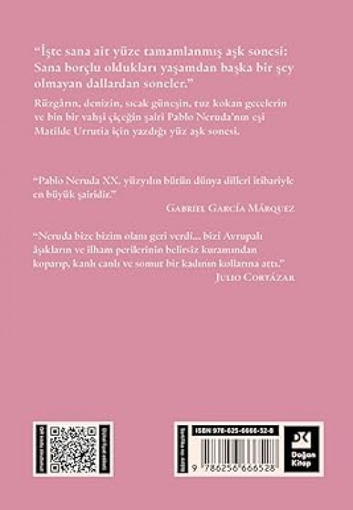 Yüz Aşk Sonesi Pablo Neruda  DOĞAN KİTAP 2